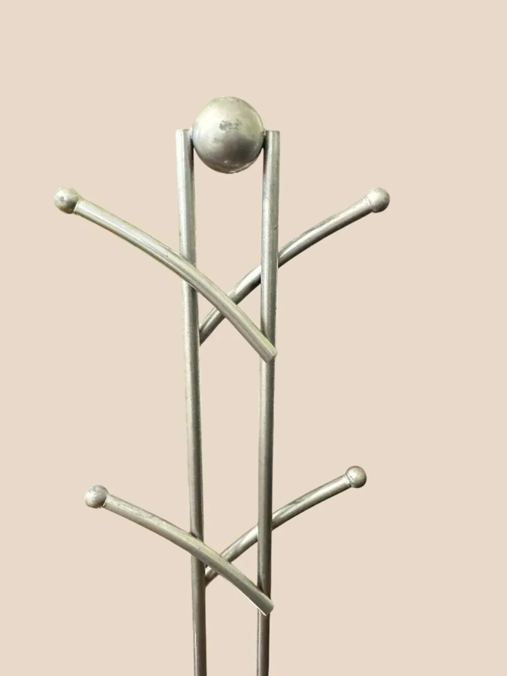 Vintage Pewter Mug Tree Coffee Cup Holder Countertop Display Rack 15